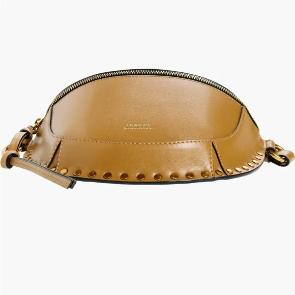 NWT Isabel Marant Skano leather stud crossbody bag in khaki - Picture 6 of 9